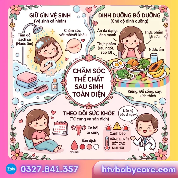 Chăm sóc mẹ sau sinh đúng cách: Giai đoạn "sắp sinh" - Chăm sóc sức khỏe thể chất toàn diện