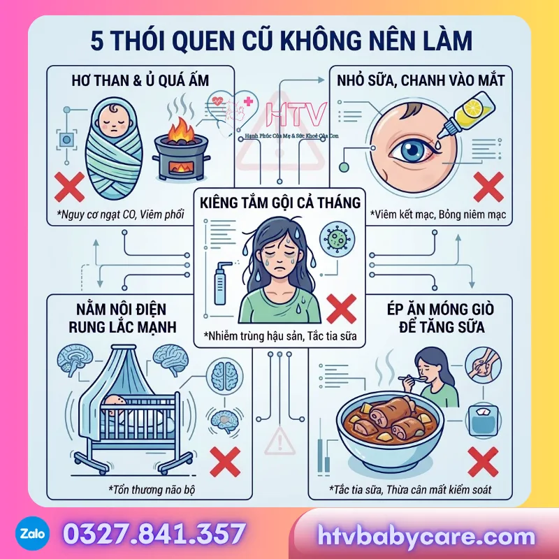 chăm sóc mẹ và bé mới sinh, chăm sóc sau sinh, kiêng cữ cho bà đẻ, chăm sóc trẻ sơ sinh, dịch vụ chăm sóc mẹ và bé tại nhà, HTV BABY CARE