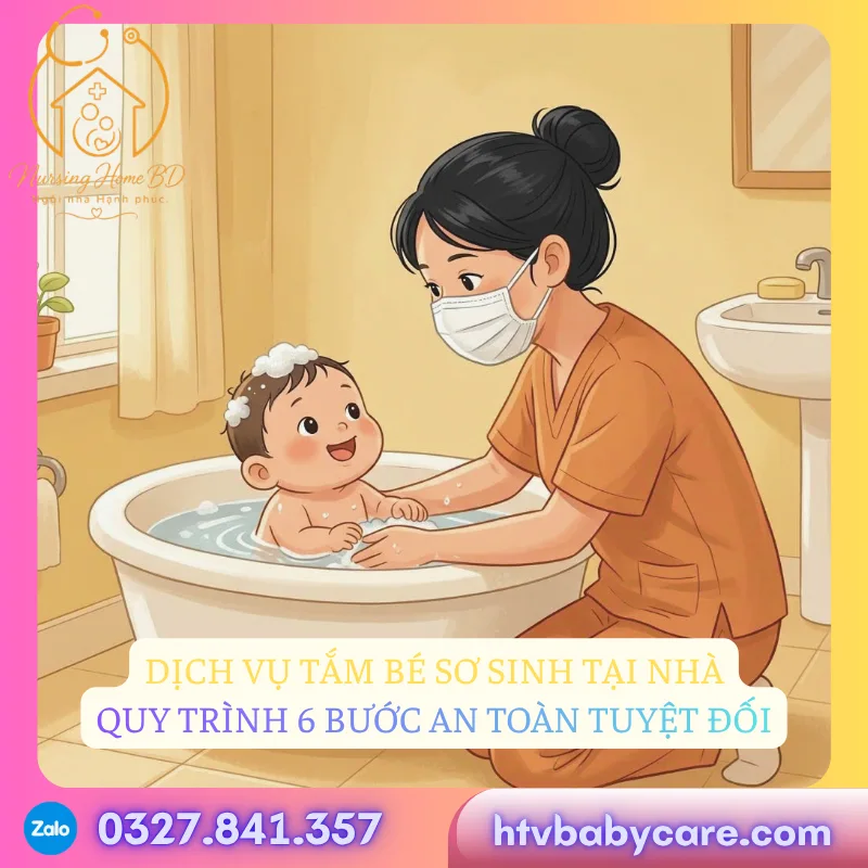 Dịch Vụ Tắm Bé Sơ Sinh Tại Nhà Chuẩn Y Khoa Bình Dương: Quy Trình 6 Bước An Toàn Tuyệt Đối